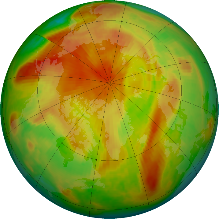 Arctic ozone map for 09 May 1998